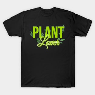 Plant Lover Text Design T-Shirt
